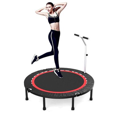 Trampoline 50in Foldable Mini Trampoline, Sports Bounce Bed for Home and Gym, Suitable for Aerobic Exercise in Kindergarten Amusement Park Garden, Safe Load 300kg