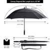 G4Free 68 inch Golf Umbrella and 72 Inch UV Golf Umbrella Double Canopy view 2