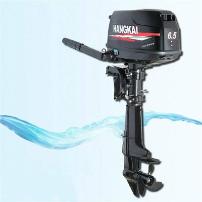6.5HP 4 Stroke Outboard Motor Boat Engine Heavy Duty Outboard Motor with Water-cooling System Superior Outboard Motor Gas Boat Fishing Boat Engine for Aquaculture Fishing Outdoor Adventure