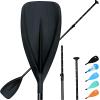 Karltion SUP Paddle - Adjustable 3 Pieces Stand-Up Board Paddles Floating Aluminum Alloy Shaft Easy Packable Travel SUP-Black view 1