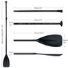 Karltion SUP Paddle - Adjustable 3 Pieces Stand-Up Board Paddles Floating Aluminum Alloy Shaft Easy Packable Travel SUP-Black view 3