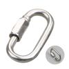 dengshankou 304 Stainless Steel Threaded Quick Link Chain Connector, Locking Link for Carabiner, Hammock, Camping and Outdoor Equipment Quick Link M6 6mm Pack of 4 and Silver view 1