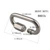 dengshankou 304 Stainless Steel Threaded Quick Link Chain Connector, Locking Link for Carabiner, Hammock, Camping and Outdoor Equipment Quick Link M6 6mm Pack of 4 and Silver view 2