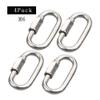 dengshankou 304 Stainless Steel Threaded Quick Link Chain Connector, Locking Link for Carabiner, Hammock, Camping and Outdoor Equipment Quick Link M6 6mm Pack of 4 and Silver view 3