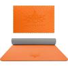 Hatha Yoga Extra Thick TPE Yoga Mat - 72"x 32" Thickness 1/2 Inch -Eco Friendly SGS Certified - With High Density Anti-Tear Exercise Mats For Home Gym Travel & Floor Outside (Orange/Gray) view 3