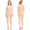 FITEXTREME Womens MAXHEAT Fleece Long Johns Thermal Underwear Basic Apricot S view 1