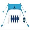 SUN NINJA Beach Tent Sun Shelter UPF50+ - Easy Pop Up Beach Canopy - Outdoor Shade for Camping Trips, Fishing, Backyard Fun Picnics - Sand Shovel, Ground Pegs & Stability Poles view 1