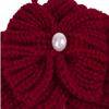DINGDONG'S CLOSET Baby Kid Girl Winter Bowknot Knitted Hat Baby Girl Warm Beanie(Red,0-1T) view 3