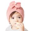DINGDONG'S CLOSET Baby Kid Girl Winter Bowknot Knitted Hat Baby Girl Warm Beanie(Pink,1-2T) view 1