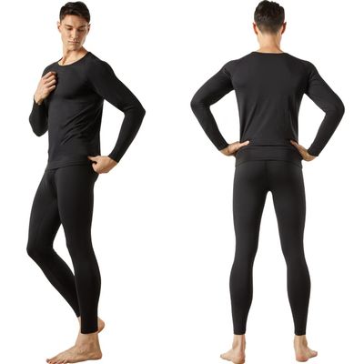 FITEXTREME MAXHEAT Mens Thermal Underwear Long Johns Set with Fleece Lined Fly Black XXL