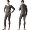 FITEXTREME MAXHEAT Mens Thermal Underwear Long Johns Set with Fleece Lined Fly Dark Grey L view 1