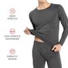 FITEXTREME MAXHEAT Mens Thermal Underwear Long Johns Set with Fleece Lined Fly Dark Grey L view 3