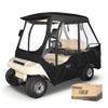 10L0L 4 Passenger Golf Cart Enclosure for Club Car DS Short Roof, 600D Waterproof Golf Cart Rain Cover, Heavy Duty Driving Enclosure, Snowproof Windproof, with Clear PVC Windows & Tail Light Panel view 1