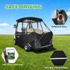 10L0L 4 Passenger Golf Cart Enclosure for Club Car DS Short Roof, 600D Waterproof Golf Cart Rain Cover, Heavy Duty Driving Enclosure, Snowproof Windproof, with Clear PVC Windows & Tail Light Panel view 3