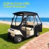 10L0L 4 Passenger Golf Cart Enclosure for Club Car DS Short Roof, 600D Waterproof Golf Cart Rain Cover, Heavy Duty Driving Enclosure, Snowproof Windproof, with Clear PVC Windows & Tail Light Panel view 4