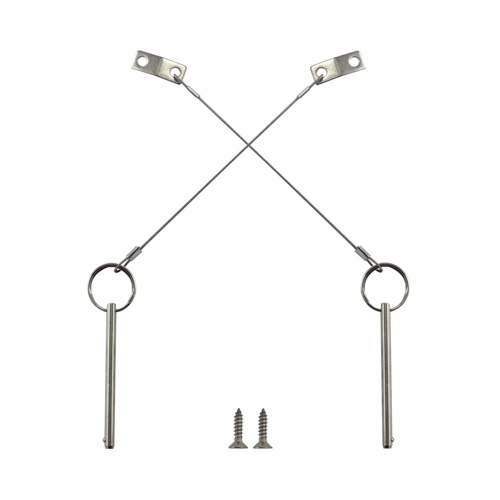 2PIECES of Quick Release Pin 1/4" Diameter, Usable Length 3"(76mm), Total Length 3-3/4"(95mm) Full 316 Stainless Steel, Bimini Top Pin, Marine Hardware