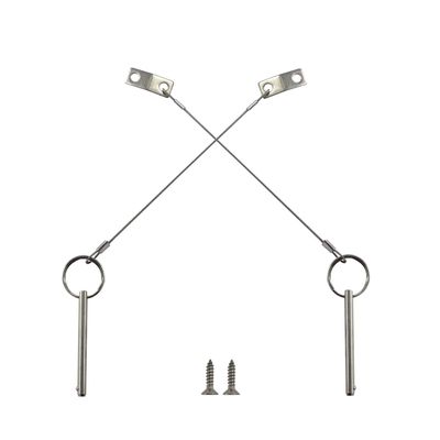 2PIECES of Quick Release Pin 1/4" Diameter, Usable Length 2.4"(61mm), Total Length 3"(76mm) Full 316 Stainless Steel, Bimini Top Pin, Marine Hardware