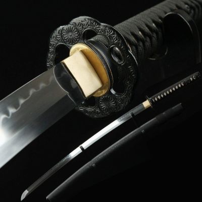 Zhmyyxgs Sword Handmade Black Lotus Tsuba Real Katana Japanese Samurai Swords