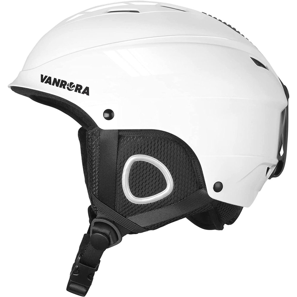 VANRORA Ski Helmet, Snowboard Helmet - Glossy White, L