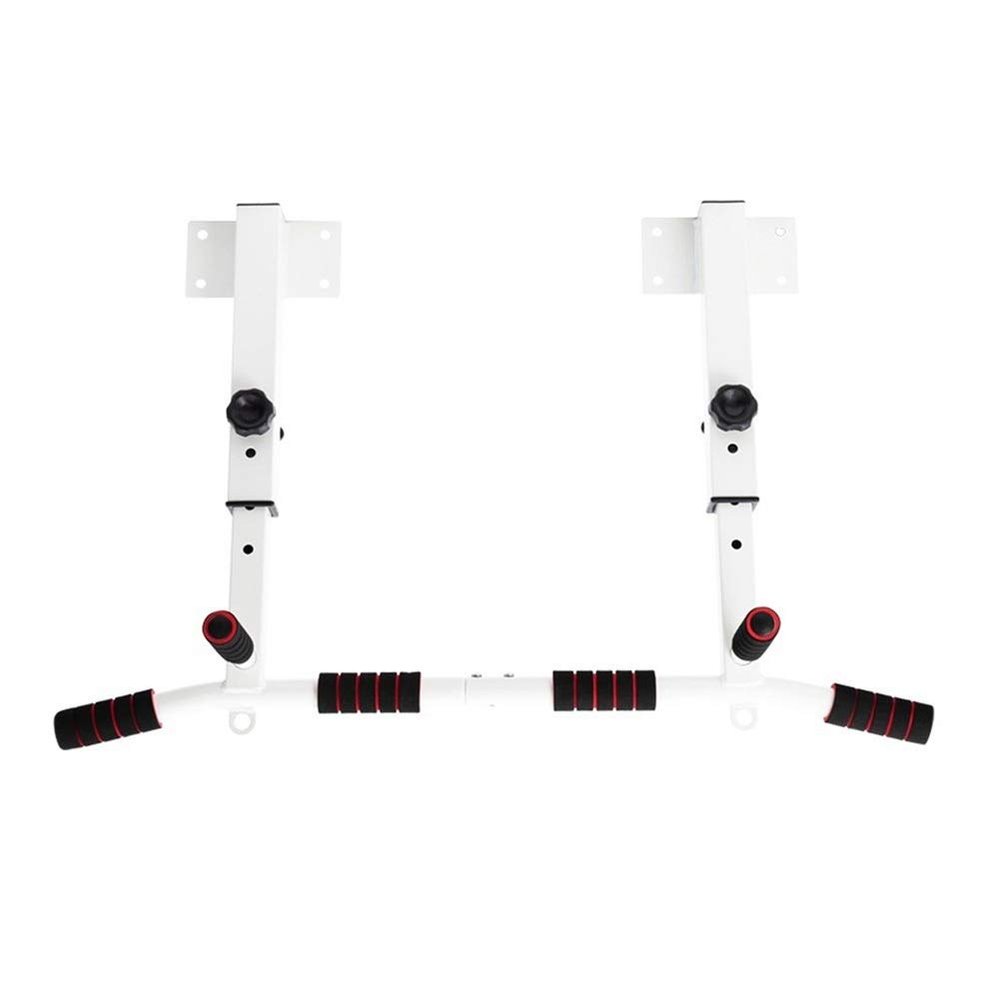 Pull-Up Bars AGYH Wall-Mounted Horizontal Bar, Height-Adjustable, Indoor Fitness Equipment Children's Swing Bar, Load 200kg, with Grommet (Color : White)