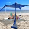 SUN NINJA Beach Tent Sun Shelter UPF50+ - Easy Pop Up Beach Canopy - Outdoor Shade for Camping Trips, Fishing, Backyard Fun Picnics - Sand Shovel, Ground Pegs & Stability Poles view 2