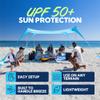 SUN NINJA Beach Tent Sun Shelter UPF50+ - Easy Pop Up Beach Canopy - Outdoor Shade for Camping Trips, Fishing, Backyard Fun Picnics - Sand Shovel, Ground Pegs & Stability Poles view 3