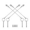 4PIECES of Quick Release Pin 1/4" Diameter, Usable Length 2"(50mm), Total Length 2-1/2"(63mm) Full 316 Stainless Steel, Bimini Top Pin, Marine Hardware view 1