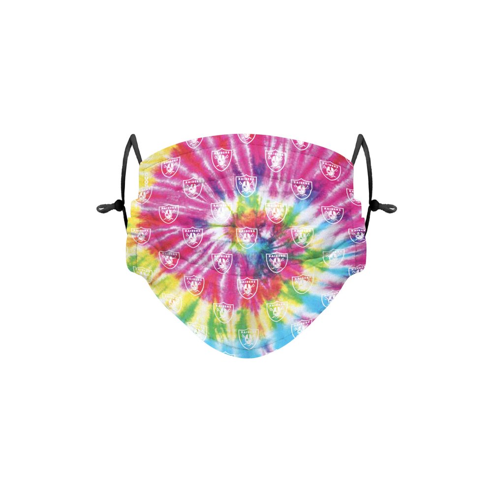 FOCO Las Vegas Raiders NFL Pastel Tie Dye Adjustable Face Cover