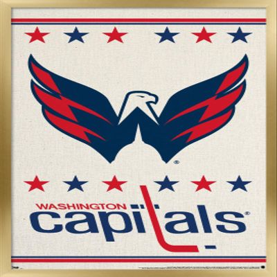 Trends International NHL Washington Capitals - Logo 14 Wall Poster, 22.375" x 34", Gold Framed Version