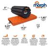 Brazyn Morph Bravo Foam Roller Bundle for Home, Gym, Office, Travel, Athletes | Collapsible & Lightweight Roller for Trigger Point Massage & Mobility Stretching Strap | Multi-Functional 12-Loop Strap view 2