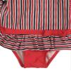 Catjack Infant & Toddler Girls Red & Blue Striped Long Sleeve Rash Guard Swimsuit 12m view 3