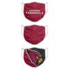 FOCO Arizona Cardinals NFL Face Cover - Youth - 3 Pack view 2