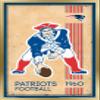 Trends International NFL New England Patriots - Retro Logo 14 Wall Poster, 22.375" x 34", Gold Framed Version view 1