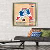 Trends International NFL New England Patriots - Retro Logo 14 Wall Poster, 22.375" x 34", Gold Framed Version view 2