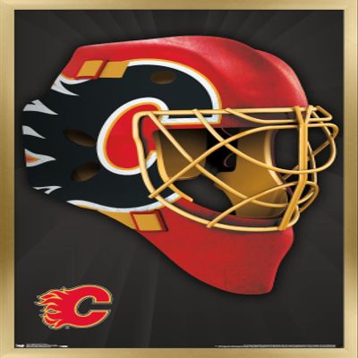 Trends International NHL Calgary Flames - Mask 16 Wall Poster, 22.375" x 34", Gold Framed Version