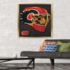 Trends International NHL Calgary Flames - Mask 16 Wall Poster, 22.375" x 34", Gold Framed Version view 2