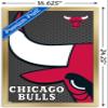 Trends International NBA Chicago Bulls - Logo 14 Wall Poster, 14.725" x 22.375", Gold Framed Version view 3