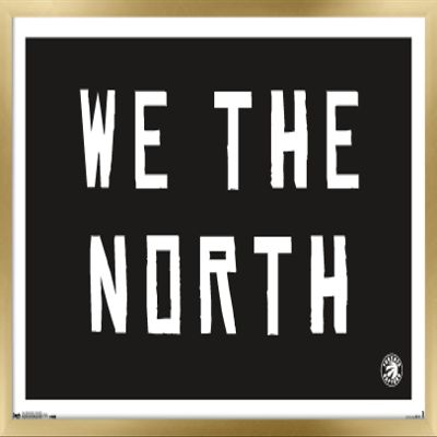 Trends International NBA Toronto Raptors - We The North 16 Wall Poster, 22.375" x 34", Gold Framed Version