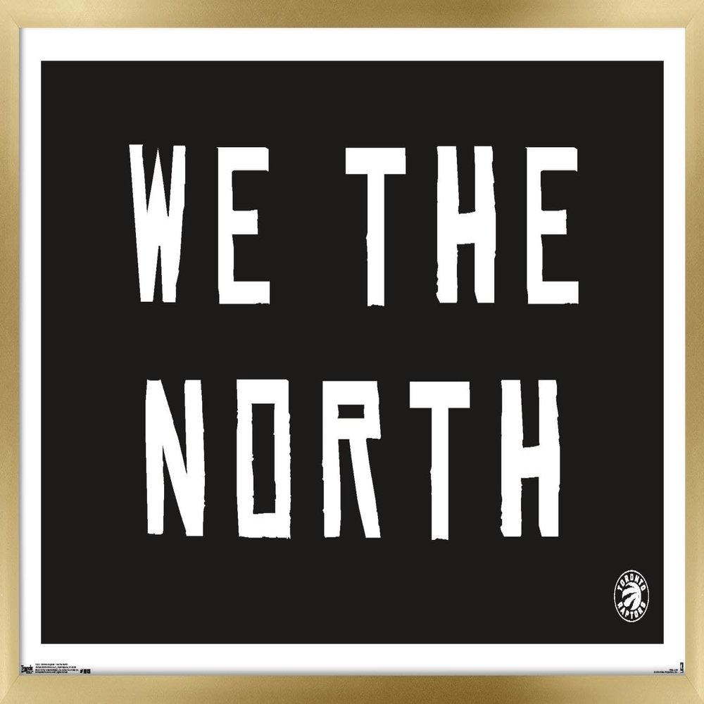 Trends International NBA Toronto Raptors - We The North 16 Wall Poster, 22.375" x 34", Gold Framed Version