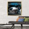 Trends International NFL Carolina Panthers - Helmet 16 Wall Poster, 22.375" x 34", Gold Framed Version view 2
