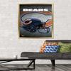 Trends International NFL Chicago Bears - Helmet 16 Wall Poster, 22.375" x 34", Gold Framed Version view 2