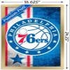 Trends International NBA Philadelphia 76ers - Logo 15 Wall Poster, 14.725" x 22.375", Gold Framed Version view 3