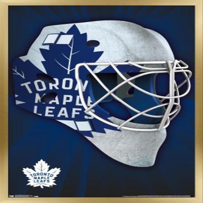 Trends International NHL Toronto Maple Leafs - Mask 16 Wall Poster, 22.375" x 34", Gold Framed Version