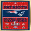 Trends International NFL New England Patriots - Champions 19 Wall Poster, 22.375" x 34", Gold Framed Version view 1