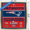 Trends International NFL New England Patriots - Champions 19 Wall Poster, 22.375" x 34", Gold Framed Version view 3