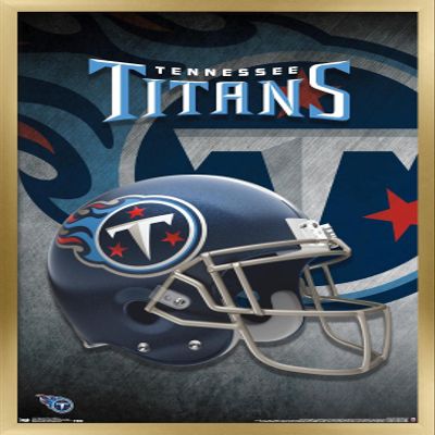 Trends International NFL Tennessee Titans - Helmet 18 Wall Poster, 22.375" x 34", Gold Framed Version