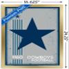 Trends International NFL Dallas Cowboys - Retro Logo 14 Wall Poster, 14.725" x 22.375", Gold Framed Version view 3