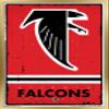 NFL Atlanta Falcons - Retro Logo 15 Wall Poster, 34L" x 22.4W", Gold Framed Version view 1