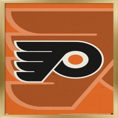 Trends International NHL Philadelphia Flyers - Logo 14 Wall Poster, 22.375" x 34", Gold Framed Version