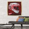Trends International NHL Detroit Redwings - Mask 16 Wall Poster, 22.375" x 34", Gold Framed Version view 2
